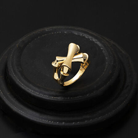 14 Ayar Altın Kemik Tasarım Yüzük