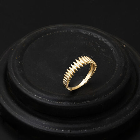 Elips 14 Ayar Altın Minimal Yüzük