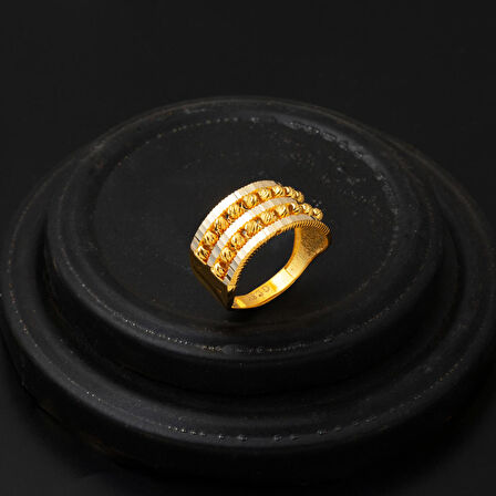 Dorika Işıltılı Kadın Altın Yüzük