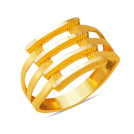 4 Sıra Ajda Kaburga Altın Yüzük