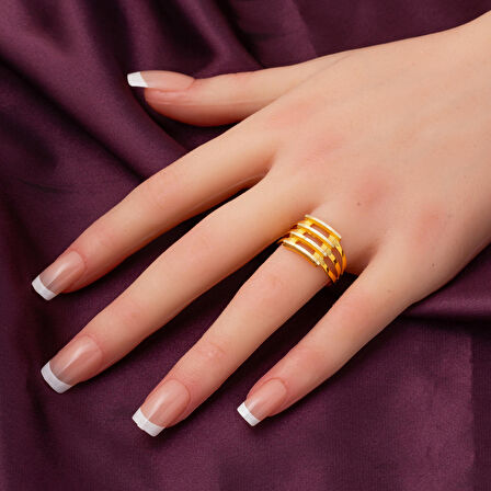 4 Sıra Ajda Kaburga Altın Yüzük