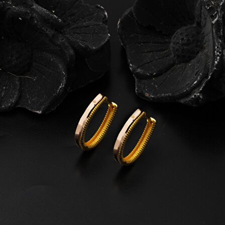 14 Ayar Altın Ajda Halka Küpe