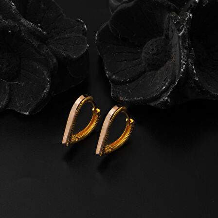 Kalp Ajda 14 Ayar Altın Halka Küpe