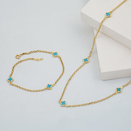 Van Cleef 14 Ayar İkili Altın Set Takımı