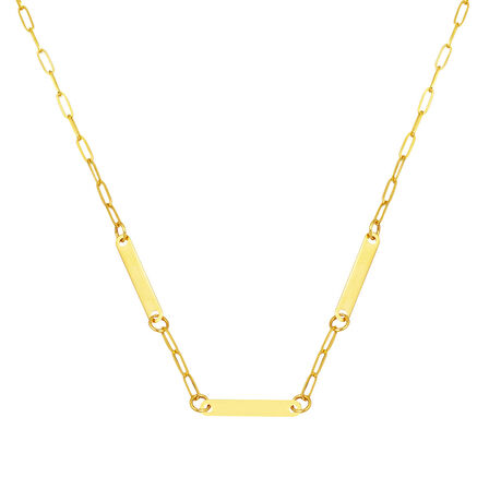 3 İsim Yazılabilen Altın Zincir Kolye 14 Ayar