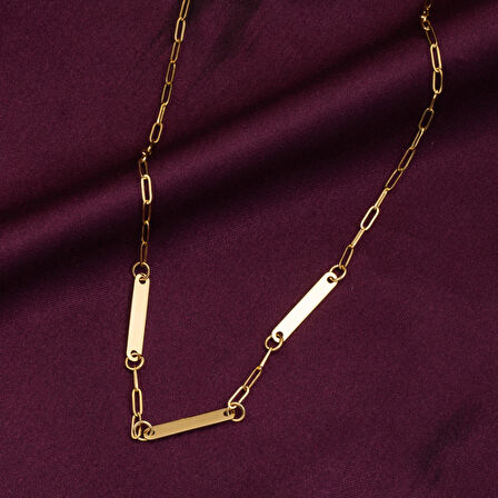 3 İsim Yazılabilen Altın Zincir Kolye 14 Ayar