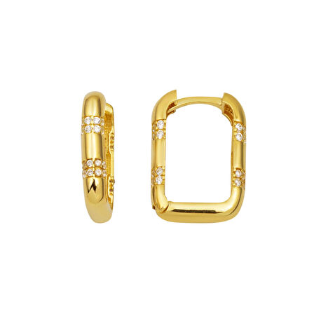 Köşeli Spor Altın Küpe