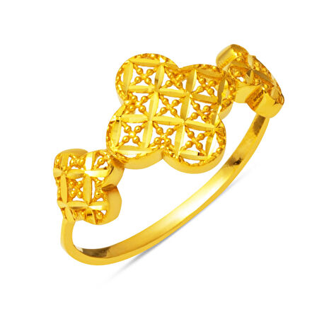 Papatya Sarmaşık 22 Ayar Altın Yüzük