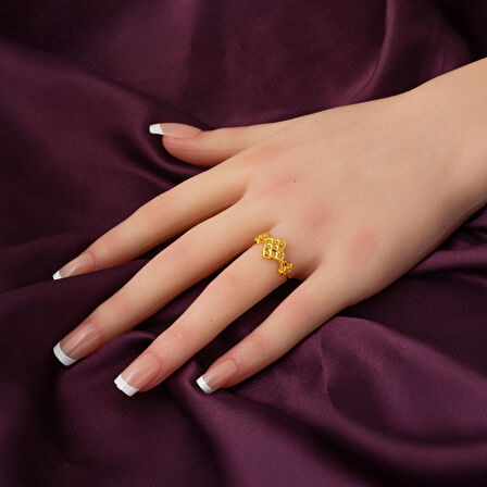 Papatya Sarmaşık 22 Ayar Altın Yüzük