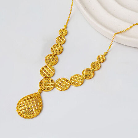 Damla Hasır Tasarım 22 Ayar Altın Kolye