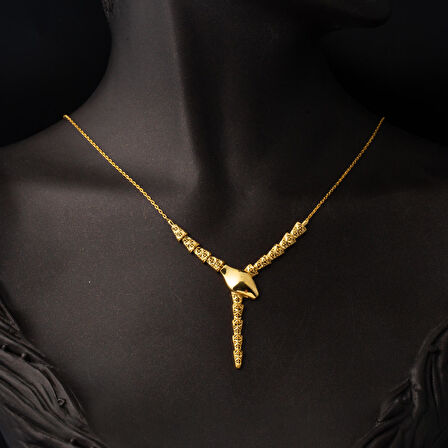 Yılan Tasarım İtalyan 22 Ayar Üçlü Takı Seti