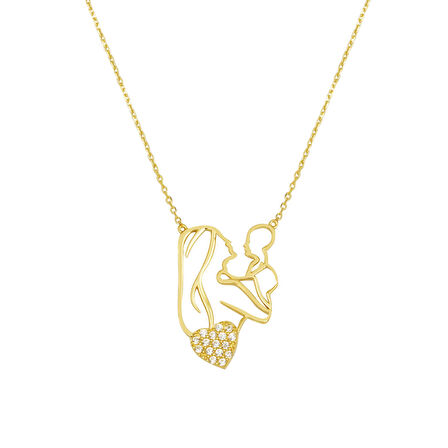 Bebek Anne Altın Kolye 14 Ayar