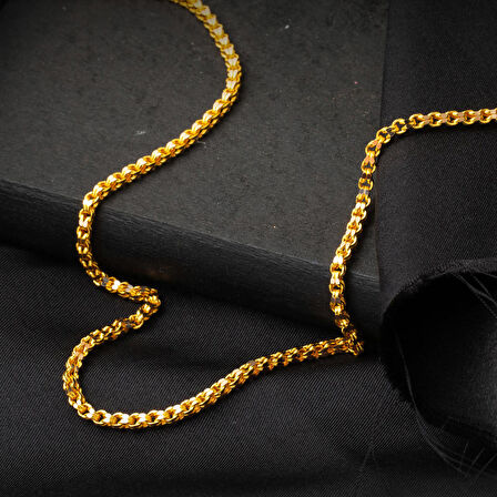 Güverse Altın Zincir (2,5mm Enli) 55 cm.