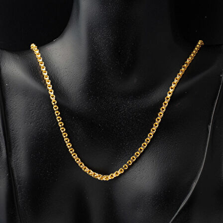 Güverse Altın Zincir (3mm Enli) 55 cm.