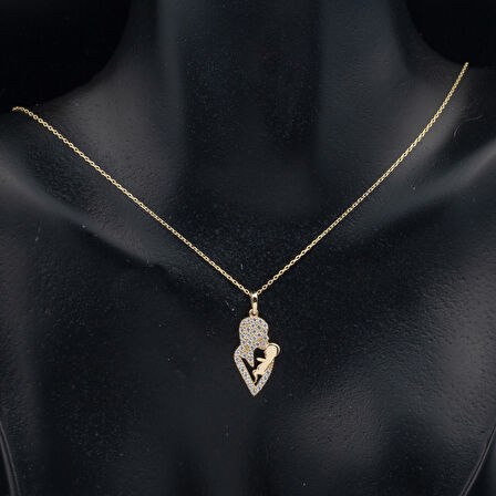 Altın Anne Bebek Tasarım Kolye