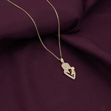 Altın Anne Bebek Tasarım Kolye