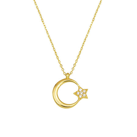 Ay Yıldız Altın Kolye