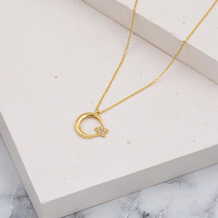 Ay Yıldız Altın Kolye