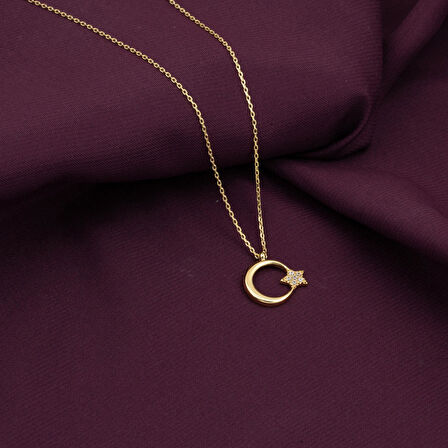 Ay Yıldız Altın Kolye