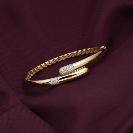 Filata 14 Ayar Kelepçe Sarı Altın Bilezik