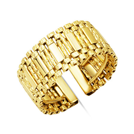 Kleopatra Kalemli 14 Ayar Altın Yüzük