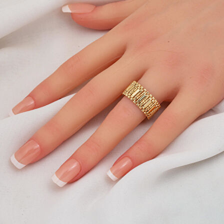 Kleopatra Kalemli 14 Ayar Altın Yüzük