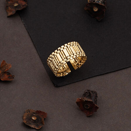 Kleopatra Kalemli 14 Ayar Altın Yüzük