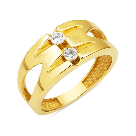 14 Ayar Altın Modern Kadın Yüzük