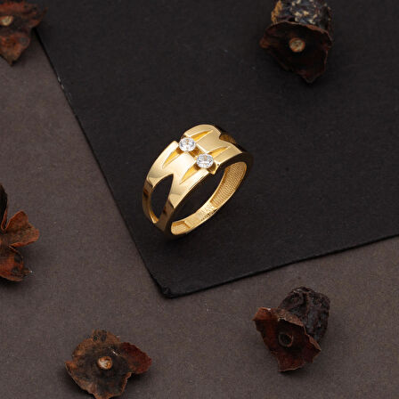 14 Ayar Altın Modern Kadın Yüzük