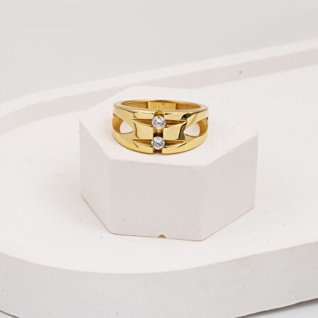 14 Ayar Altın Modern Kadın Yüzük