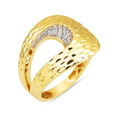 Parıltı Damlası 14 Ayar Altın Yüzük