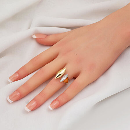 Markiz 14 Ayar Altın Twin Yüzük