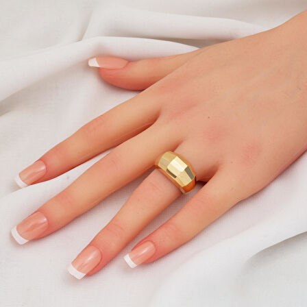 Prizma Taşsız Altın Yüzük 14 Ayar