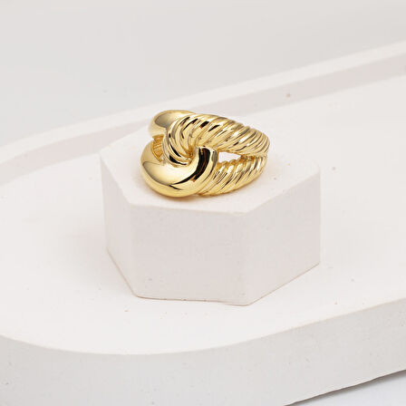 Düğüm Taşsız 14 Ayar Altın Yüzük