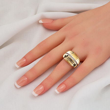 Alora 14 Ayar Altın İtalyan Yüzük