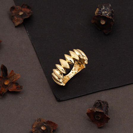 Mimoza 14 Ayar Altın Taşsız Yüzük