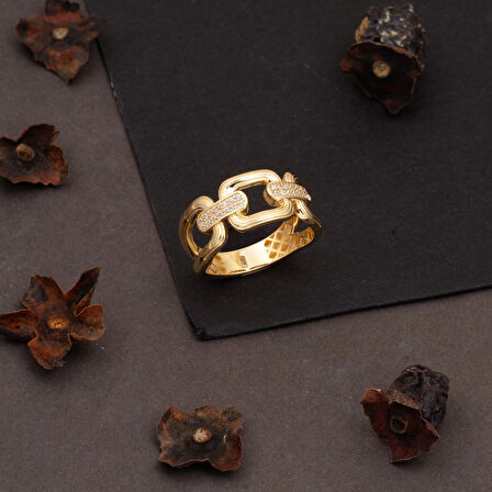 Chavira Zincir Yüzük 14 Ayar Altın