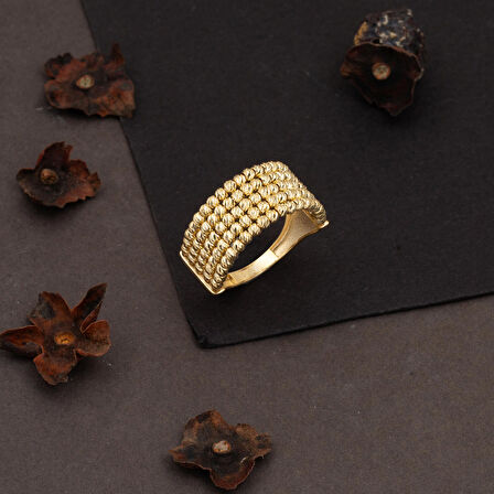 5 Sıra Dorika Altın Yüzük 14 Ayar