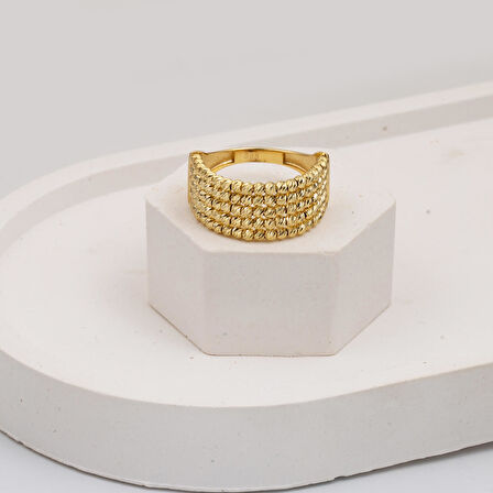 5 Sıra Dorika Altın Yüzük 14 Ayar