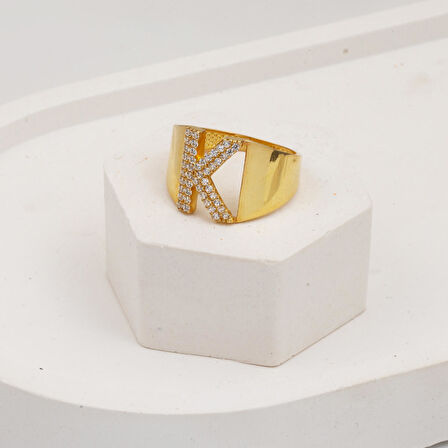 K Harfi Altın Yüzük