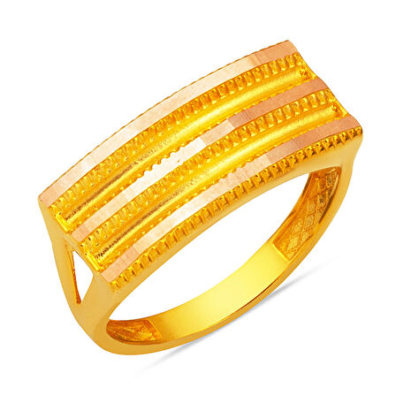 3 Sıra Ajda Tasarım Altın Yüzük