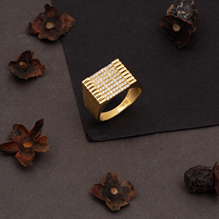 Suyolu Sarı Altın Şövalye Yüzük