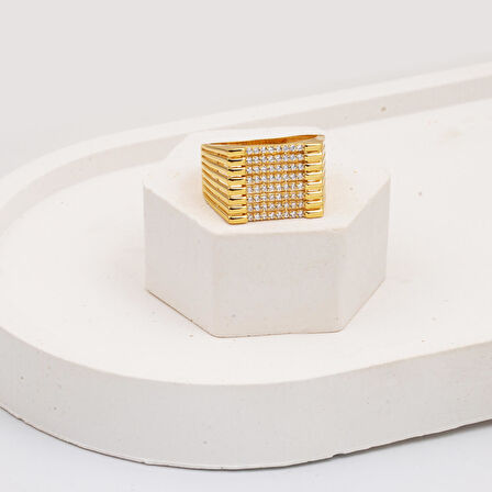 Suyolu Sarı Altın Şövalye Yüzük