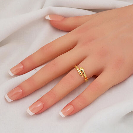 Yılan Model Taşsız Altın Yüzük