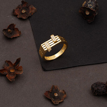 Tokalı Sarı Altın Spor Yüzük