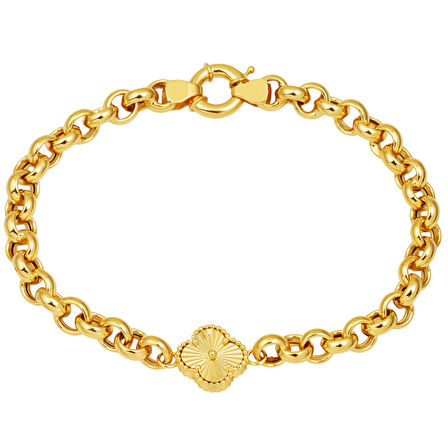 Doc Halkalı Van Cleef Yonca Altın Bileklik