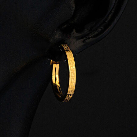 Versage 14 Ayar Altın Küpe 3 cm. Çaplı