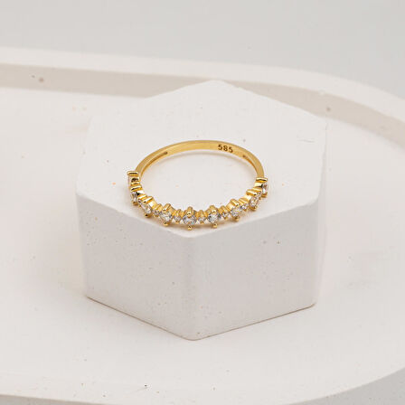 Yarımtur 14 Ayar Altın Yüzük