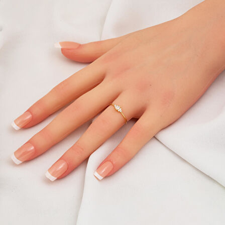 Minimal Baget 14 Ayar Altın Yüzük