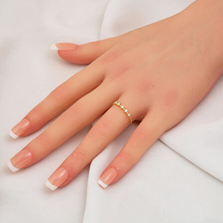 14 Ayar Altın Burgulu Minimal Yüzük